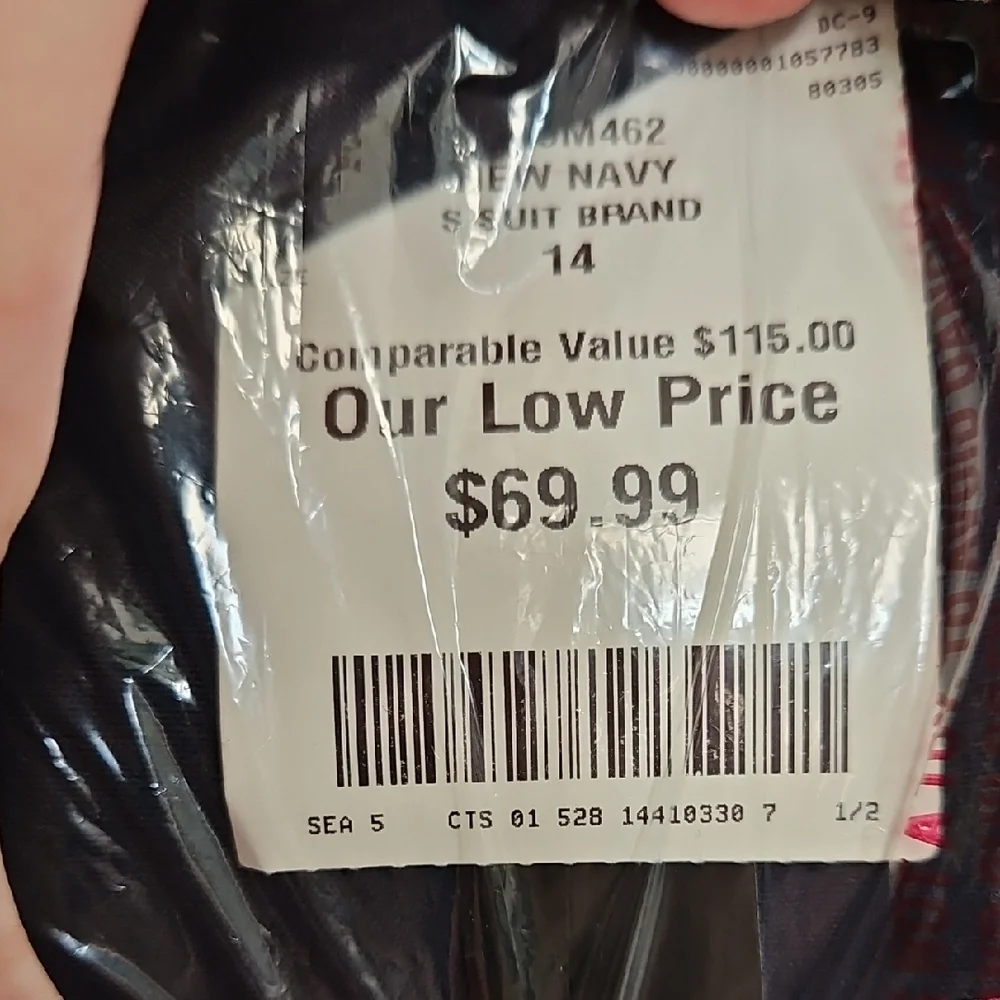 Tahari Navy Blazer with Gold Accent Buttons - Picture 9 of 9